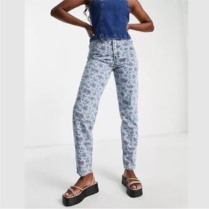 Levi's Premium 80S MOM WOMEN'S JEANS Size 30 Floral Print